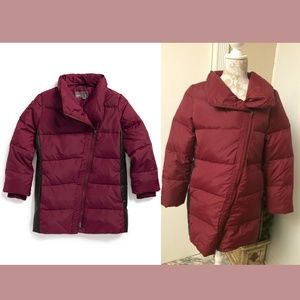 NEW $398 Vince [ Big Girls XL ] Down Puffer‎ Jacket in Red Rosewood Kids